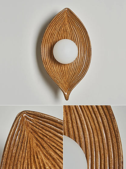 DecorBites™ Leaf Resin LED Wall Sconces for Bedroom Living Room Corridor, Indoor Decor Lighting