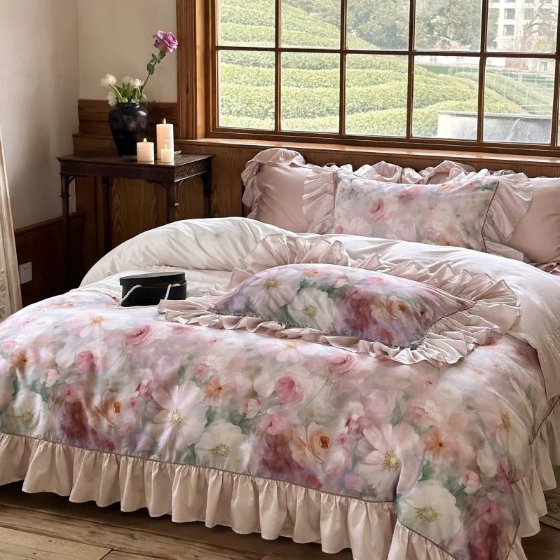 Decobites Princess Print Duvet Cover Set Pink Bedding Collection