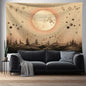 Decobites Nordic Sun Series Background Cloth: Sun and Moon Print Boho Tapestries