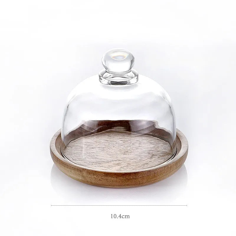 DecorBites™ Glass Food Storage Containers with Wooden Lid | Stylish Kitchen Organizer