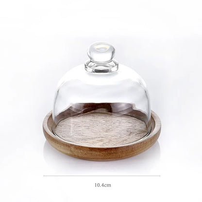 DecorBites™ Glass Food Storage Containers with Wooden Lid | Stylish Kitchen Organizer