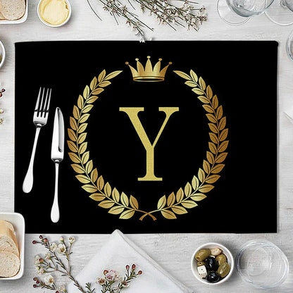 DecorBites™ Kitchen Table Mats Set of 4, 42*32cm, Cotton Linen Coasters for Dining Home Decor