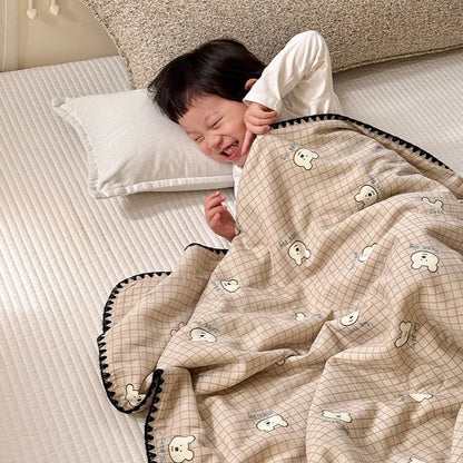 DecorBites™ Kids Cartoon Printed Cooling Summer Blanket - Soft Lightweight Comforter