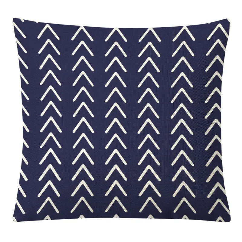 غطاء وسادة من الكتان الأصفر الهندسي من DecorBites™ للديكور العصري 45×45 سم