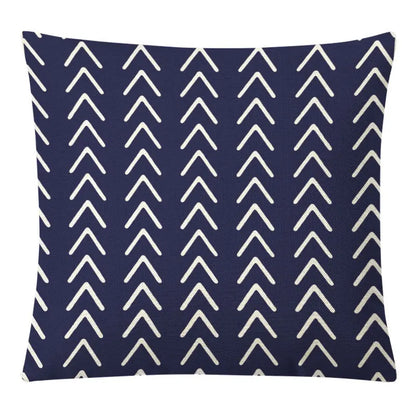 غطاء وسادة من الكتان الأصفر الهندسي من DecorBites™ للديكور العصري 45×45 سم