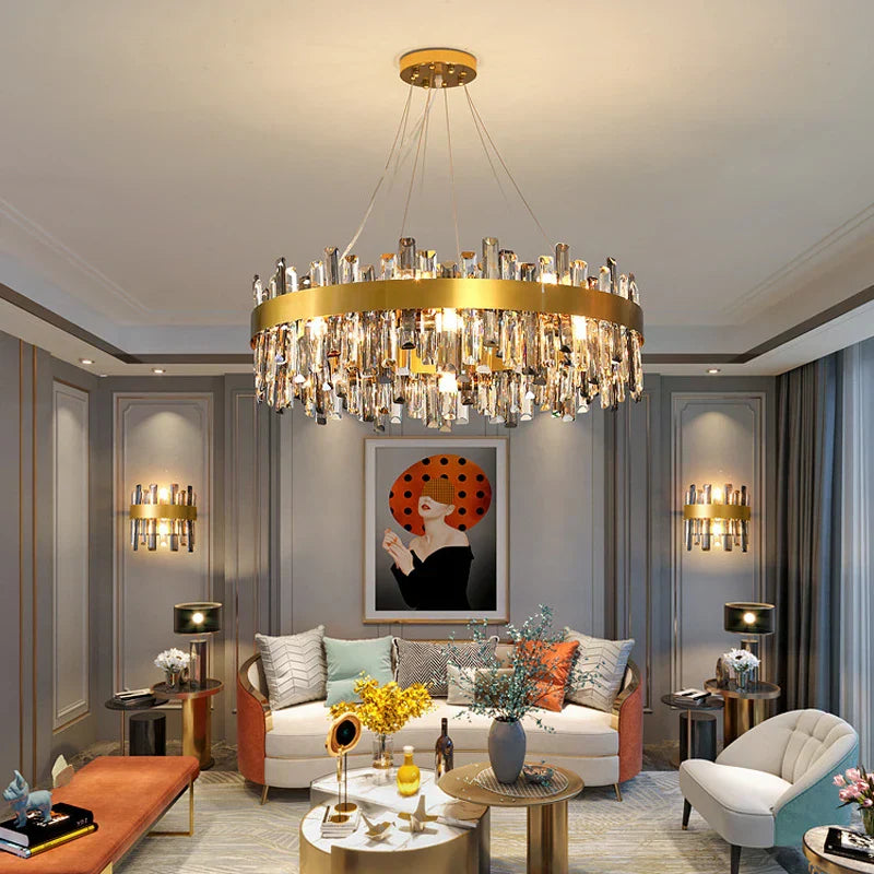 Lámpara de techo colgante LED DecorBites™ de cristal para una decoración de lujo en la sala de estar