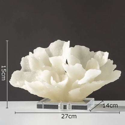 ديكور بايتس™ تمثال من الراتينج المرجاني لديكور المكتب، زينة منزلية عصرية