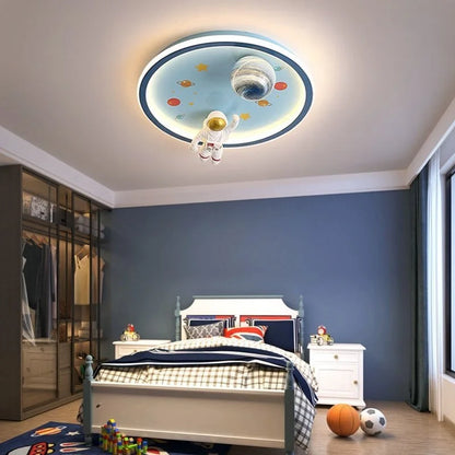DecorBites™ Blue Space LED Cartoon Chandelier for Kids Room Ceiling Lights disco