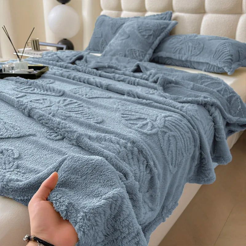 Manta DecorBites™ Luxe Chiffon Butterfly Jacquard: Manta suave y acogedora para el sofá o la cama