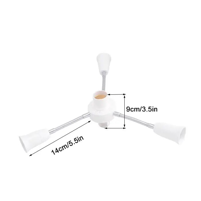 DecorBites™ E27 Socket Splitter: Adjustable Multi-Light Bulb Adapter
