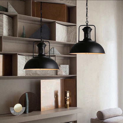 DecorBites™ Industrial Pendant: Vintage Retro Hanging Light for Living Room & Kitchen.