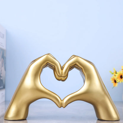 DecorBites™ Loving Gesture Heart Sculpture: Home Decor, Wedding Gift, Valentine's Day Decor
