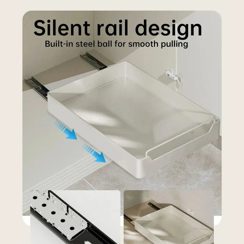 DecorBites™ Kitchen Organizer Rack for Cabinets Storage and Tableware - Slide Dish Rack