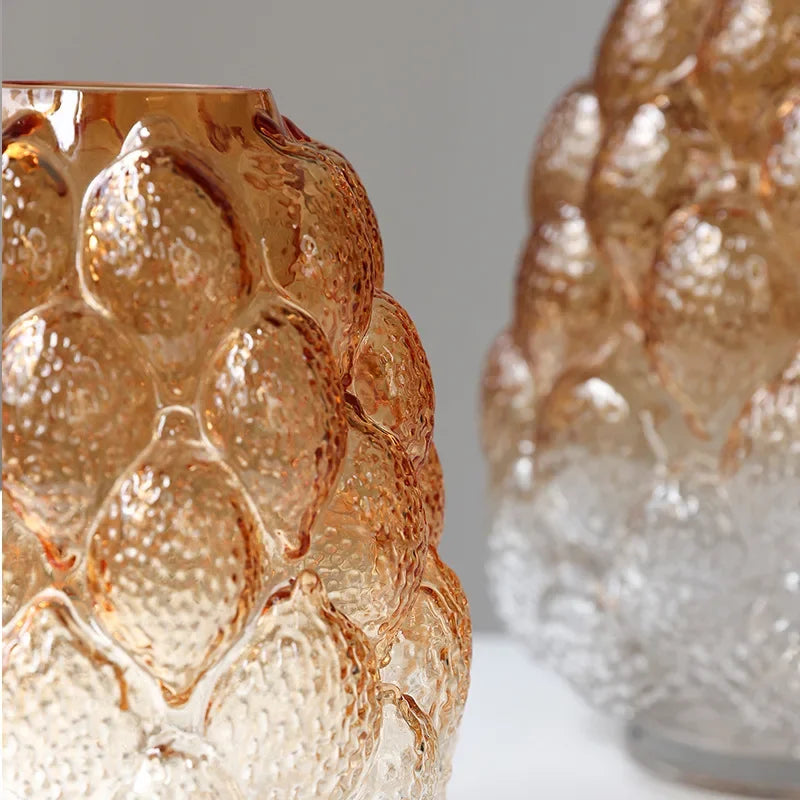 DecorBites™ Gradient Glass Vase for Home Decor & Hydroponic Flowers