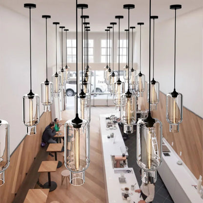 Handmade Glass Nordic Pendant Light With Chrome Finish