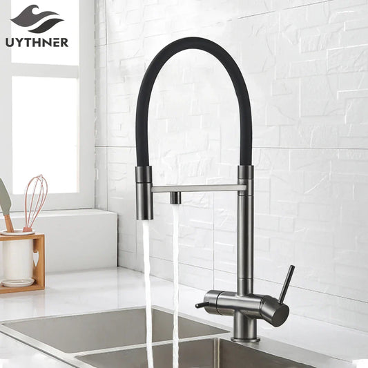 DecorBites™ Dual Spout Water Filter Faucet for Pure Drinking Water with Rotation Feature