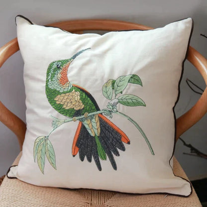 Funda de cojín para sofá DecorBites™ con diseño bordado de mariposa y libélula, diseño europeo.