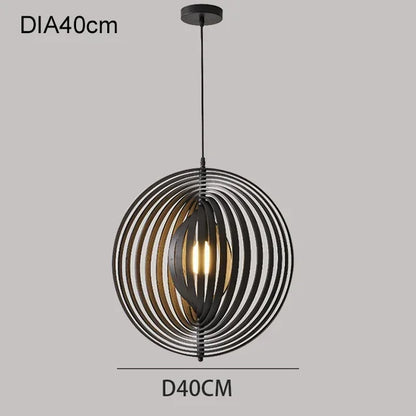 DecorBites™ Japanese Moon Pendant Light Wood Chandelier for Home Decoration