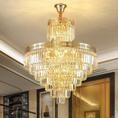 DecorBites™ Crystal Villa Chandelier: Modern, Luxury, and Elegant Spiral Staircase Lighting
