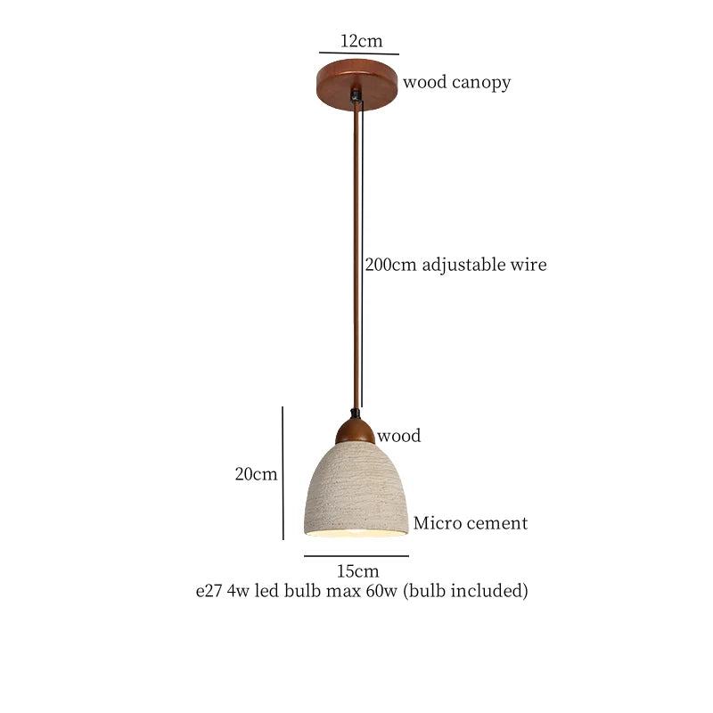 DecorBites™ Bud Micro Cement LED Pendant Lamps: Modern Nordic Hanging Light for Home Decor