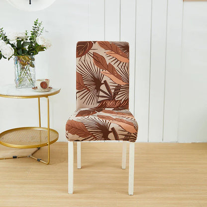 Decobites Stretch Print Chair Cover Slipcovers - Elastic Seat Case