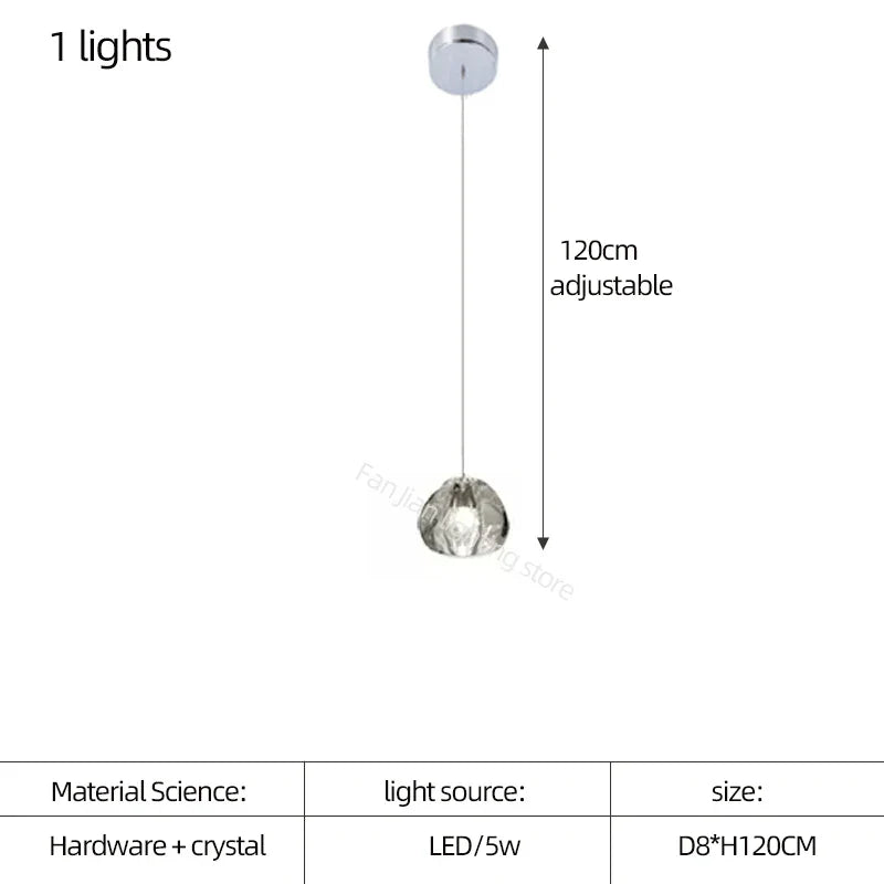DecorBites™ Crystal LED Chandelier for Luxe Living Spaces