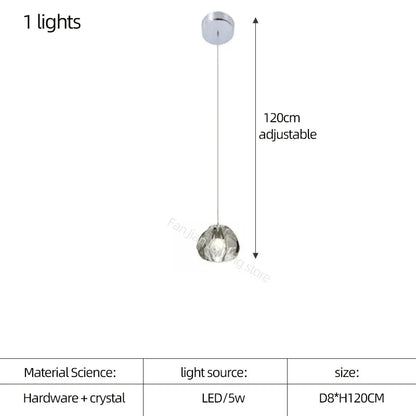DecorBites™ Crystal LED Chandelier for Luxe Living Spaces