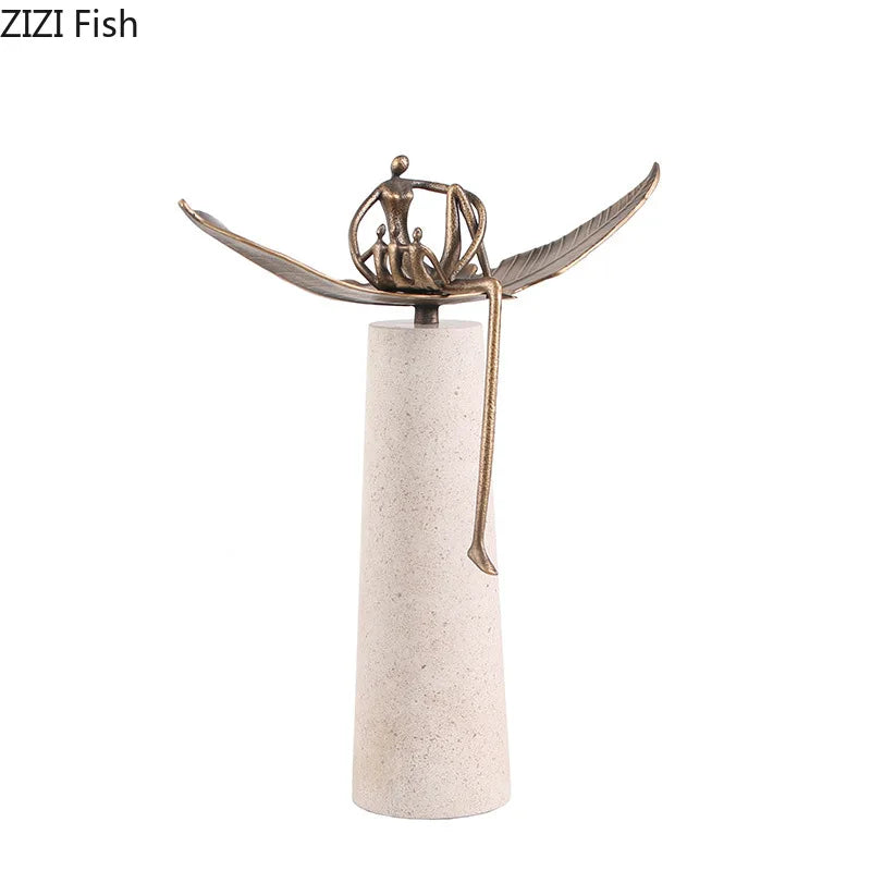 DecorBites™ Abstract Character Marble Sculpture Room Decor