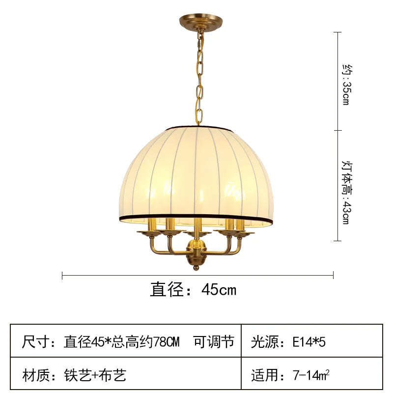 Decorbites™ Creme Neoklassische Pendelleuchte LED E27 Vintage Nordische Hängelampe