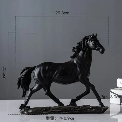 DecorBites™ Elegant Horse Resin Statue for Home Office Decor