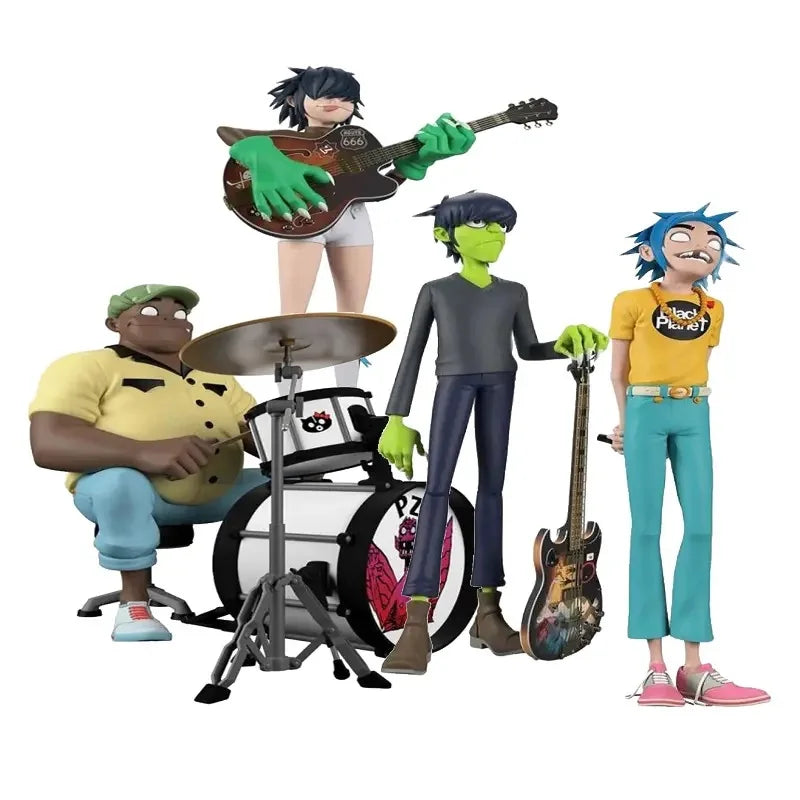 DecorBites™ Gorillaz Band Resin Action Figure Set - 2D Noodle Murdoc Russel Model Dolls