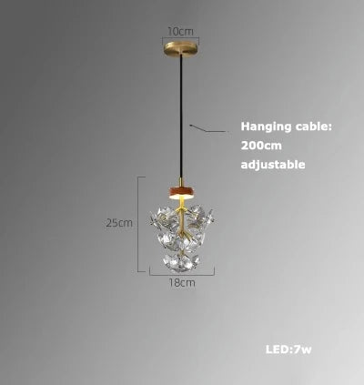 DecorBites™ Crystal LED Ceiling Chandelier - Dimmable Art Deco Pendant Light