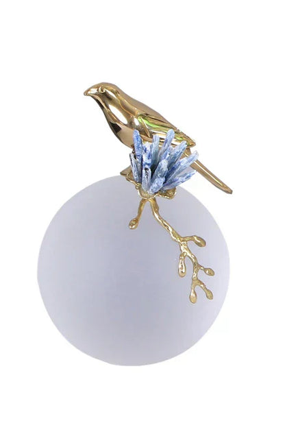 DecorBites™ Golden Bird Brass Sculpture Modern Home Decor Artwork Statue