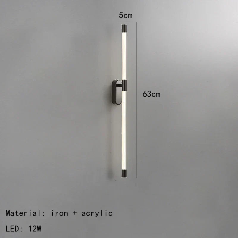 ديكوربايتس™ مصابيح حائط LED من الأكريليك مع خاصية التعتيم باللونين الذهبي والأسود المعدني لغرفة المعيشة وغرفة النوم