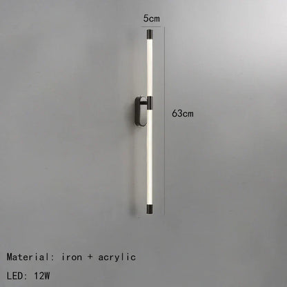 ديكوربايتس™ مصابيح حائط LED من الأكريليك مع خاصية التعتيم باللونين الذهبي والأسود المعدني لغرفة المعيشة وغرفة النوم