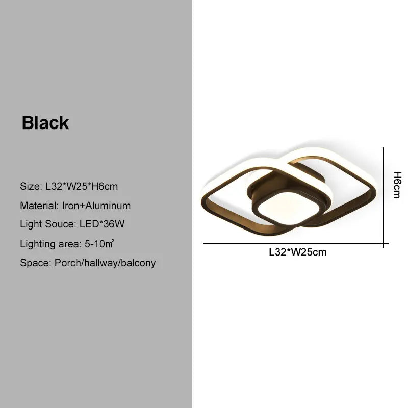 DecorBites™ Black Gold LED Ceiling Lights with Remote Control - Indoor Chandelier Lighting