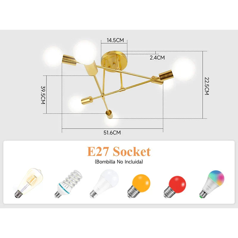 Lámpara colgante de techo LED DecorBites™ para cocina, sala de estar y decoración del hogar