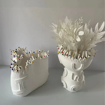 DecorBites™ Coral Shapes Flower Pot Vase Ceramic Handicraft Home Decoration