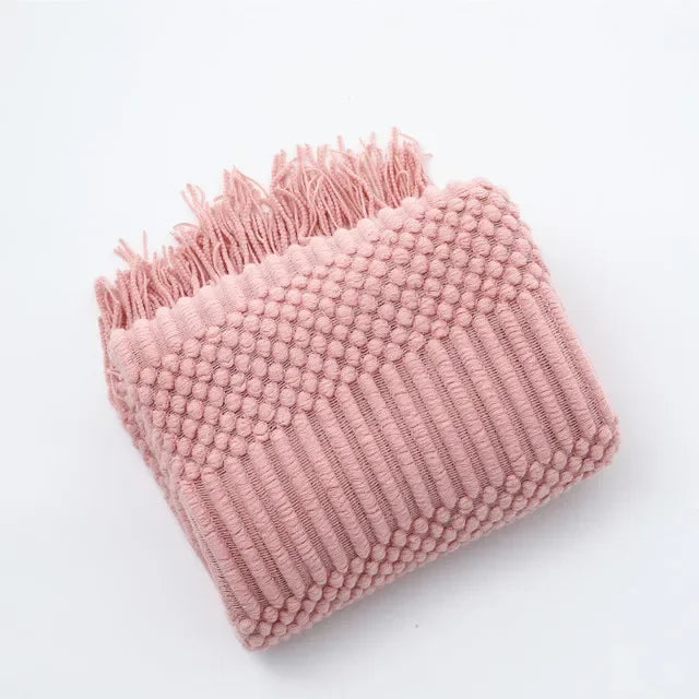 Pineapple Knit Throw Blanket