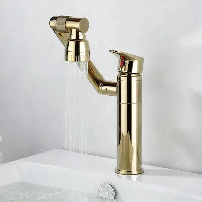 DecorBites™ Gold Multifunction Bathroom Sink Faucet Hot Cold Water Mixer Deck Mounted
