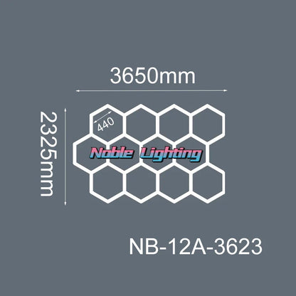 DecorBites™ 6500K LED Hexagrid System for Workshop, Gym, Studio - 2 Year Warranty