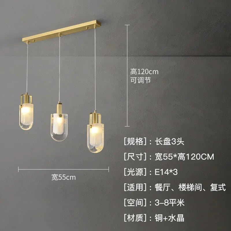 DecorBites™ Crystal Loft Chandelier for Staircase, Living Room, and Apartment Luxe Lighting