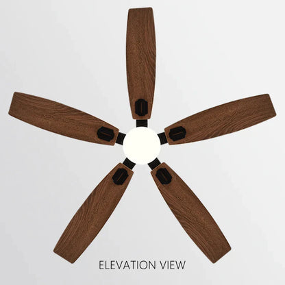 DecorBites™ 52" Wood Blade Ceiling Fan with 18W LED Light and Remote Control