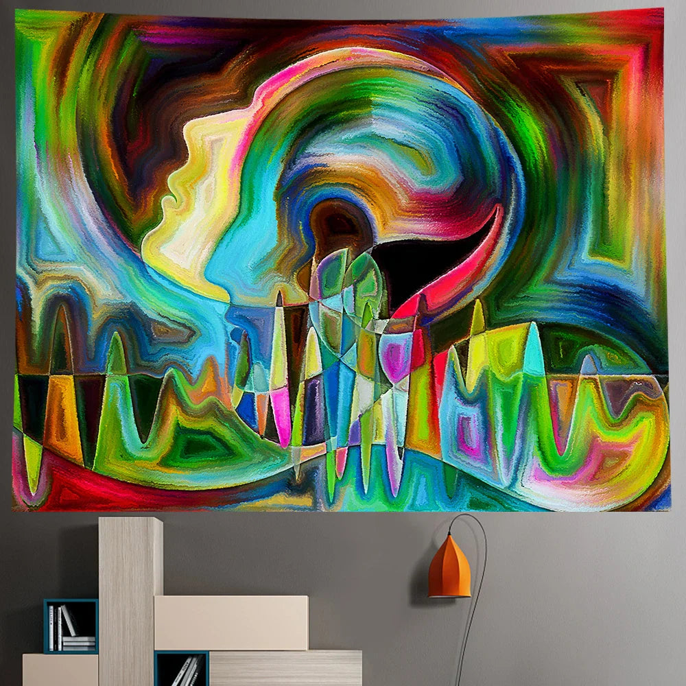 Decobites Urban Landscape Sun Room Decoration - Psychedelic Bedroom Wall Art