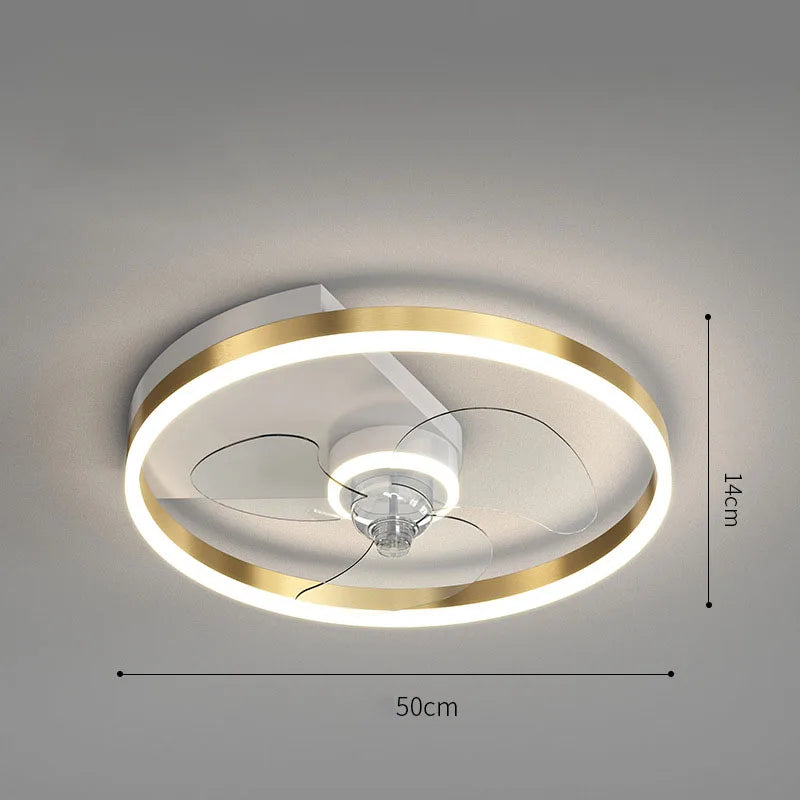 DecorBites™ Ceiling Fan Light with Invisible Blades, Remote Control, Modern Design, Silent Operation