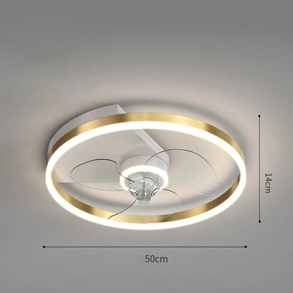 DecorBites™ Ceiling Fan Light with Invisible Blades, Remote Control, Modern Design, Silent Operation