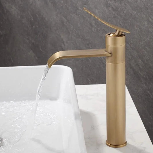 DecorBites™ Bronze Bathroom Sink Faucet Hot & Cold Brass Basin Mixer Water Tap