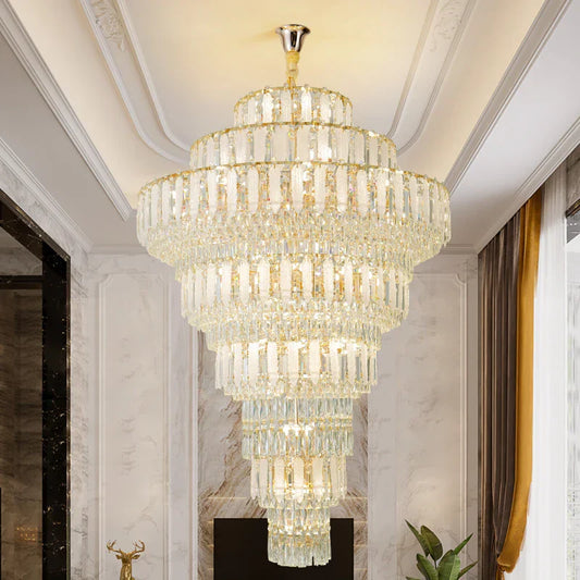 DecorBites™ Crystal Hollow Chandelier: Elegant Lighting for European Villa, Hotel Lobby, and Living Room