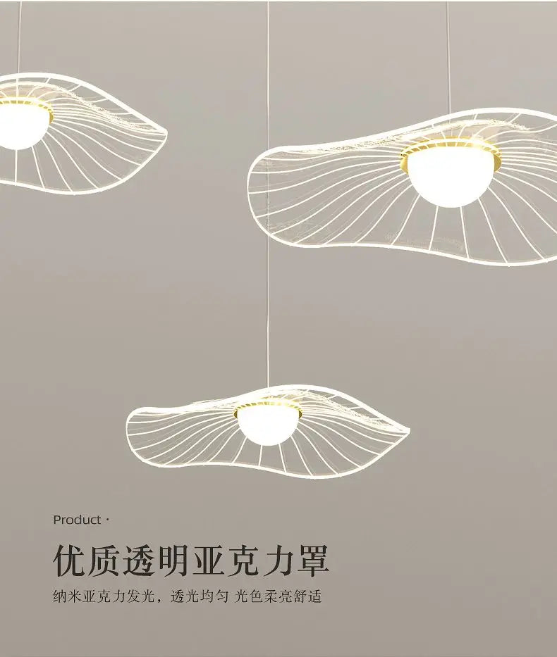DecorBites™ Lotus Leaf LED Pendant Light for Modern Minimalist Living Room, Bedroom, and Dining