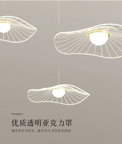 DecorBites™ Lotus Leaf LED Pendant Light for Modern Minimalist Living Room, Bedroom, and Dining